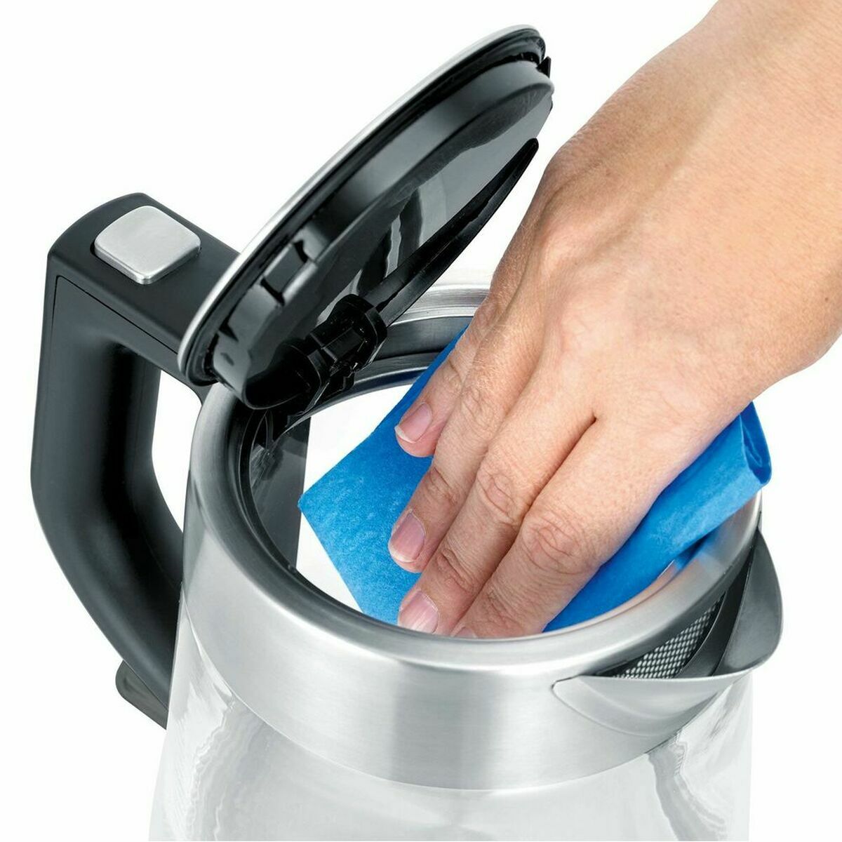 Hervidor de Agua Eléctrico con Luz LED Severin WK 3468 Negro Transparente Acero Inoxidable 2200 W 1 L