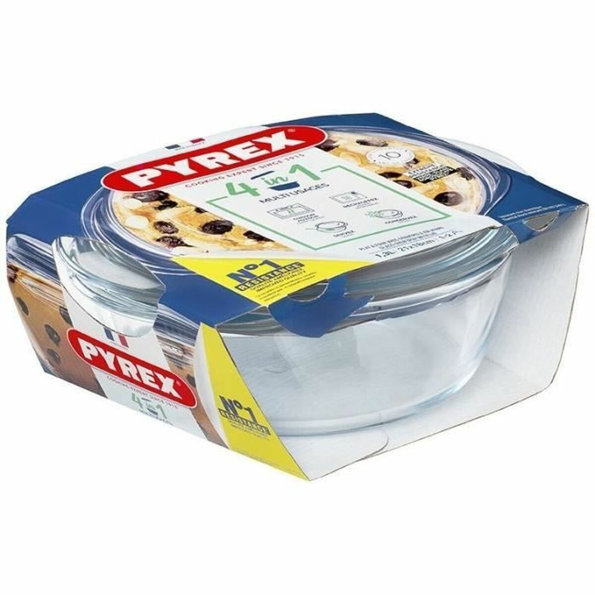 Cacerola Con Tapa Pyrex 1,4 L Blanco Transparente