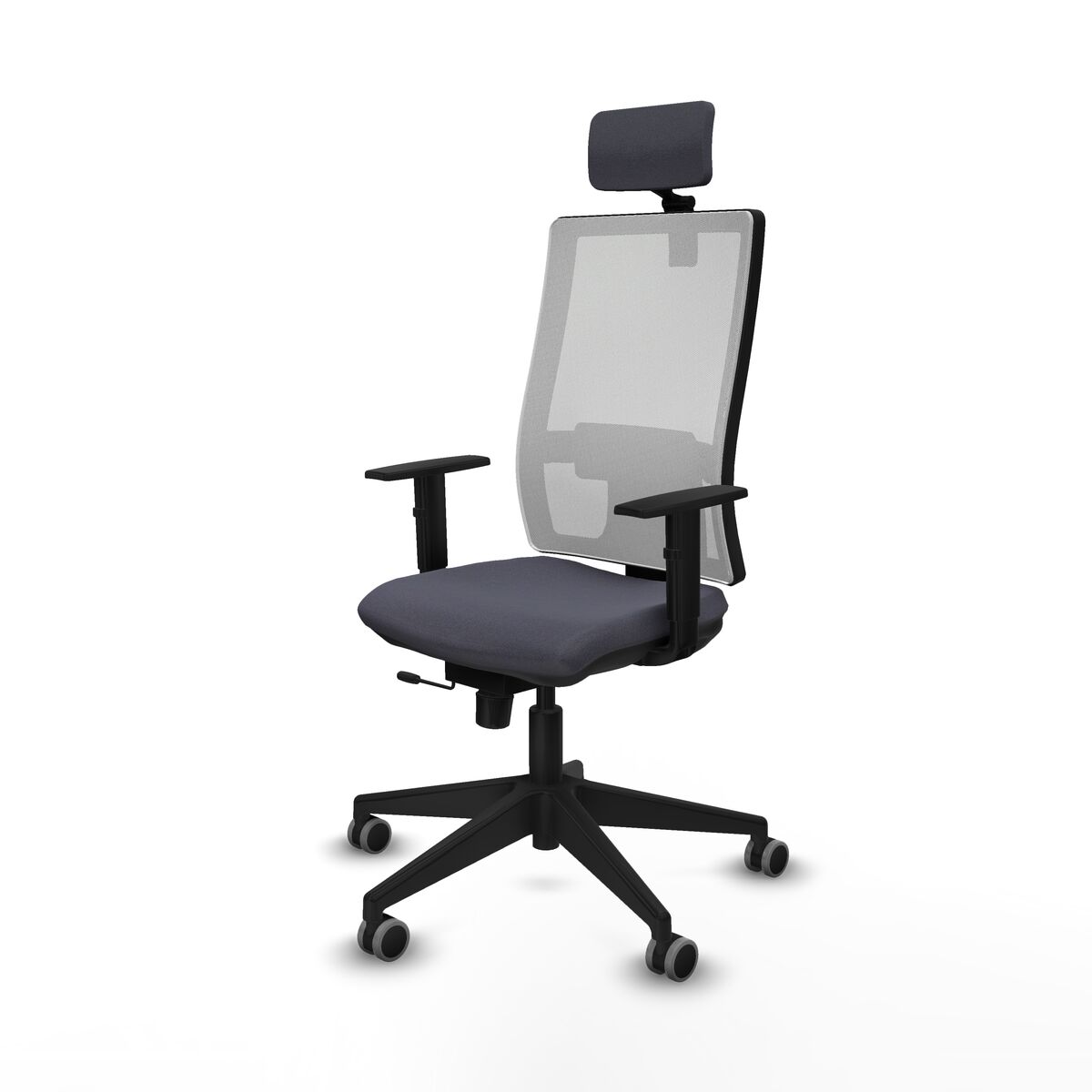 Silla de Oficina con Cabecero Horna Traslack Piqueras y Crespo 1D066G2 Gris oscuro