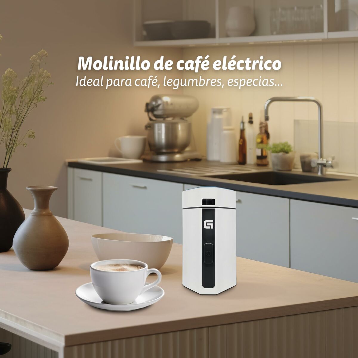 Molinillo Eléctrico Grunkel Blanco 120 W 50 g