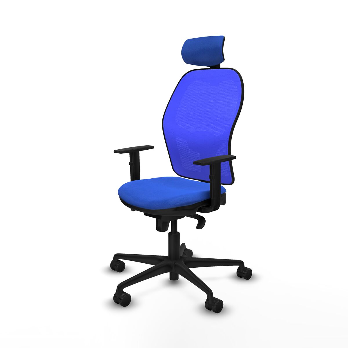 Silla de Oficina con Cabecero Piqueras y Crespo 1D036N2 Azul