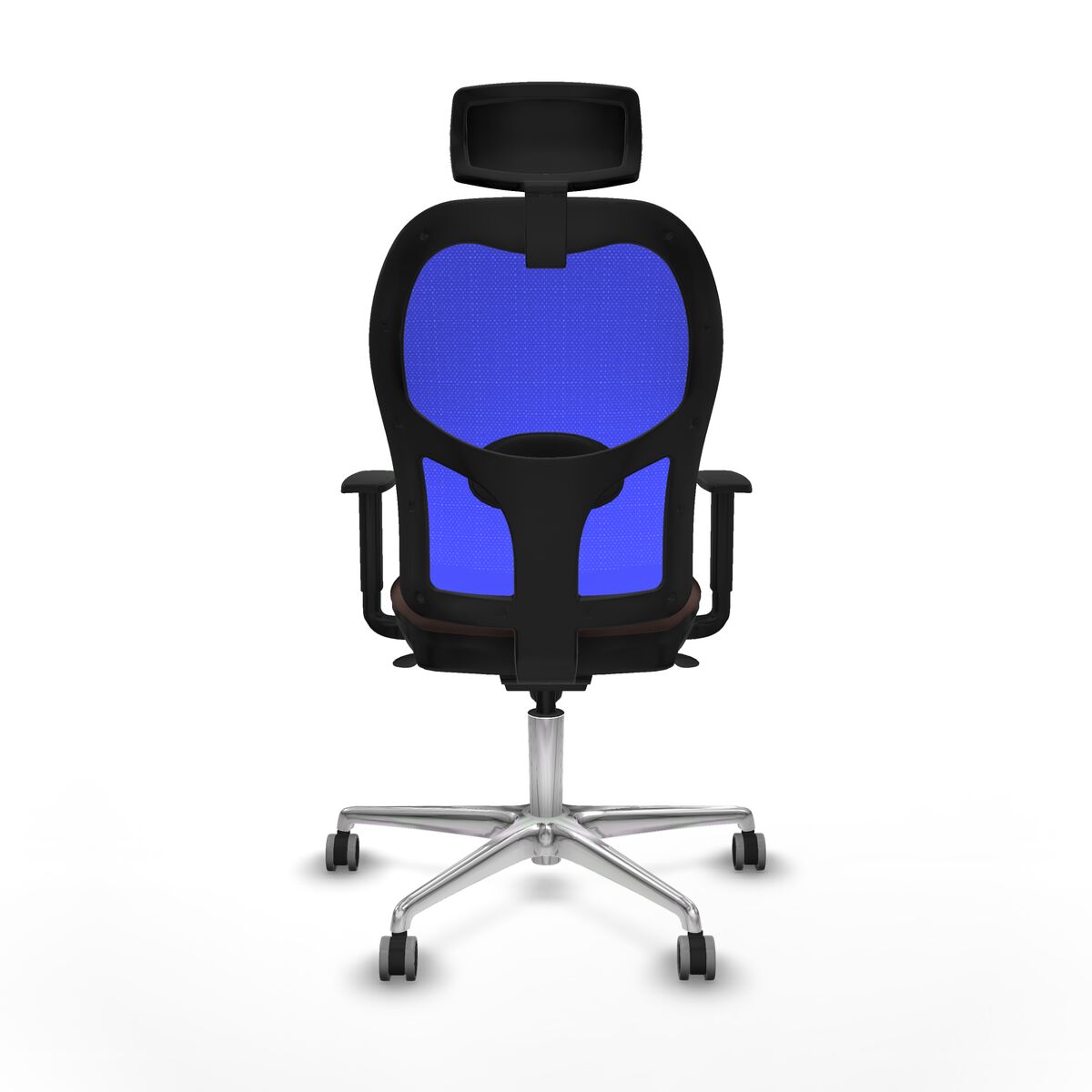 Silla de Oficina con Cabecero Piqueras y Crespo 1D086G2 Azul Marrón oscuro