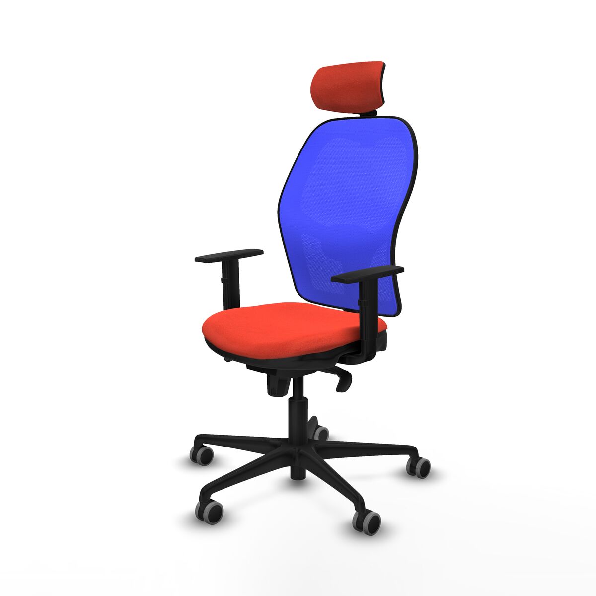 Silla de Oficina con Cabecero Piqueras y Crespo 1D036G2 Naranja Oscuro