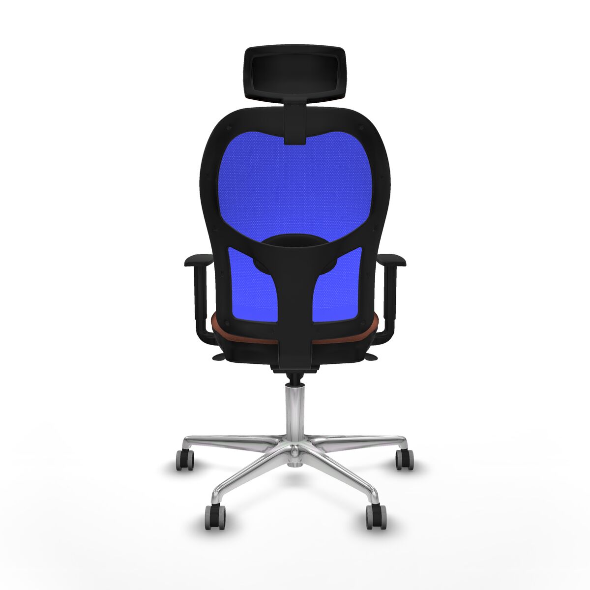 Silla de Oficina con Cabecero Piqueras y Crespo 1D086G2 Azul Marrón