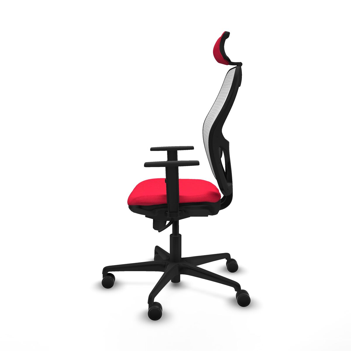 Silla de Oficina con Cabecero Piqueras y Crespo 1D036N2 Rojo