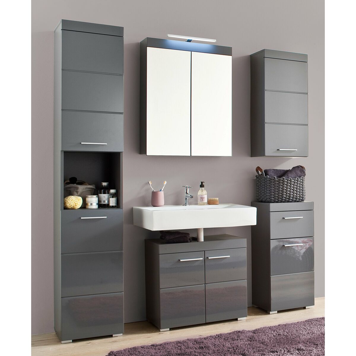 Mueble Auxiliar Trendteam Gris 37 x 31 x 79 cm