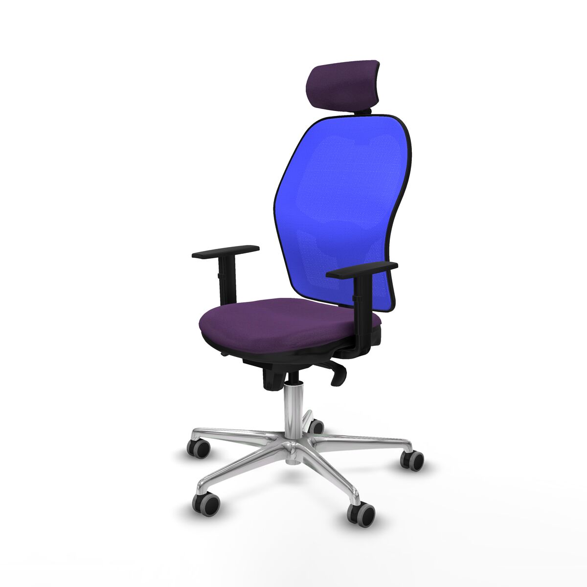 Silla de Oficina con Cabecero Piqueras y Crespo 1D086G2 Morado
