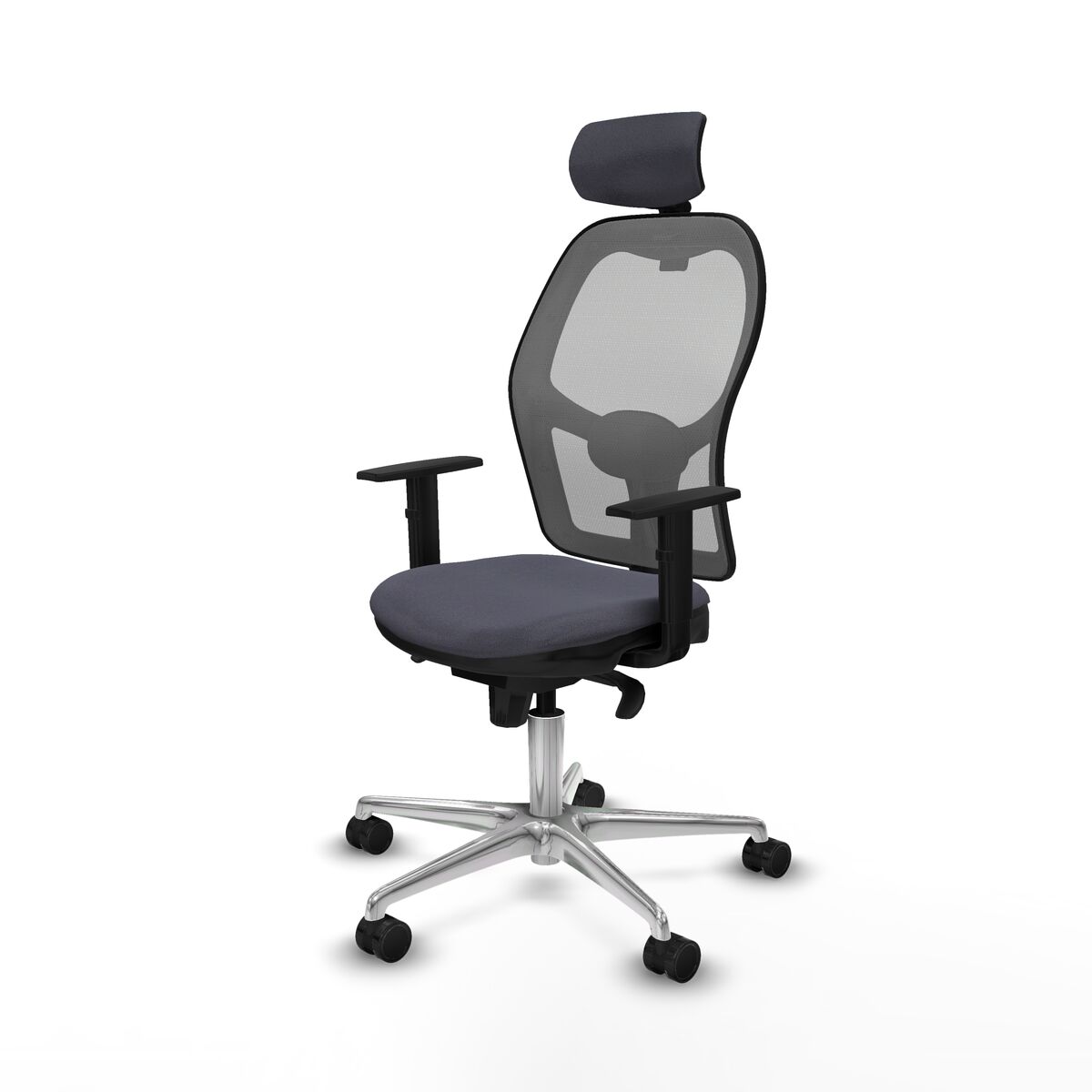 Silla de Oficina con Cabecero Piqueras y Crespo 1D086N2 Gris oscuro