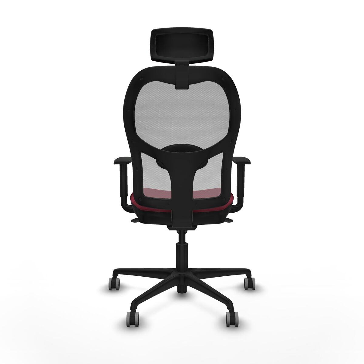 Silla de Oficina con Cabecero Piqueras y Crespo 1D036G2 Granate