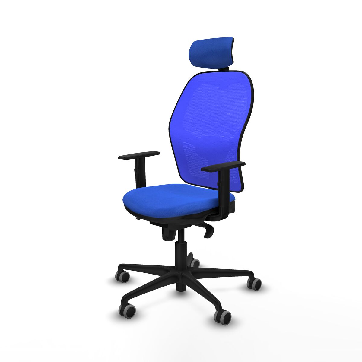 Silla de Oficina con Cabecero Piqueras y Crespo 1D036G2 Azul