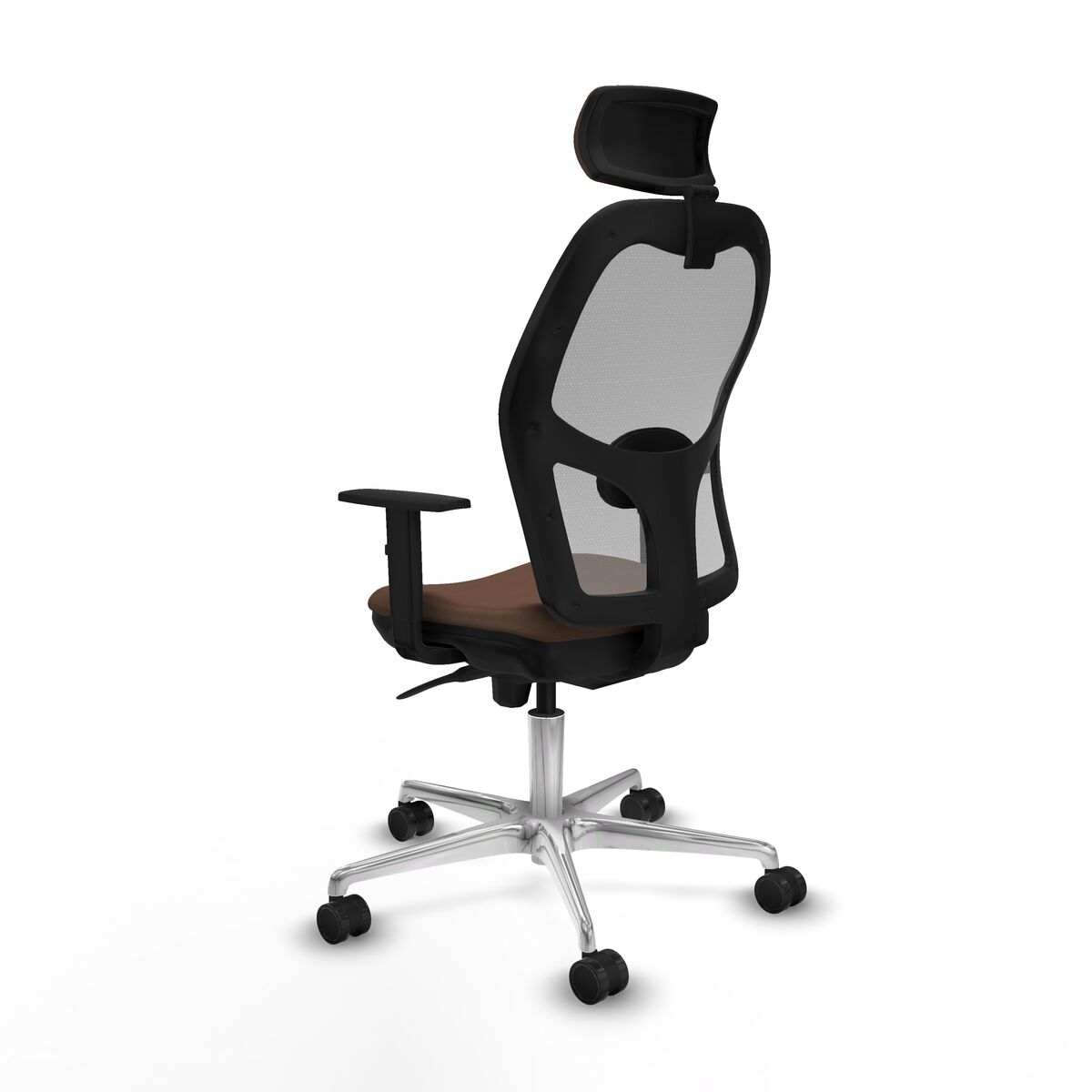 Silla de Oficina con Cabecero Piqueras y Crespo 1D086N2 Gris Marrón oscuro