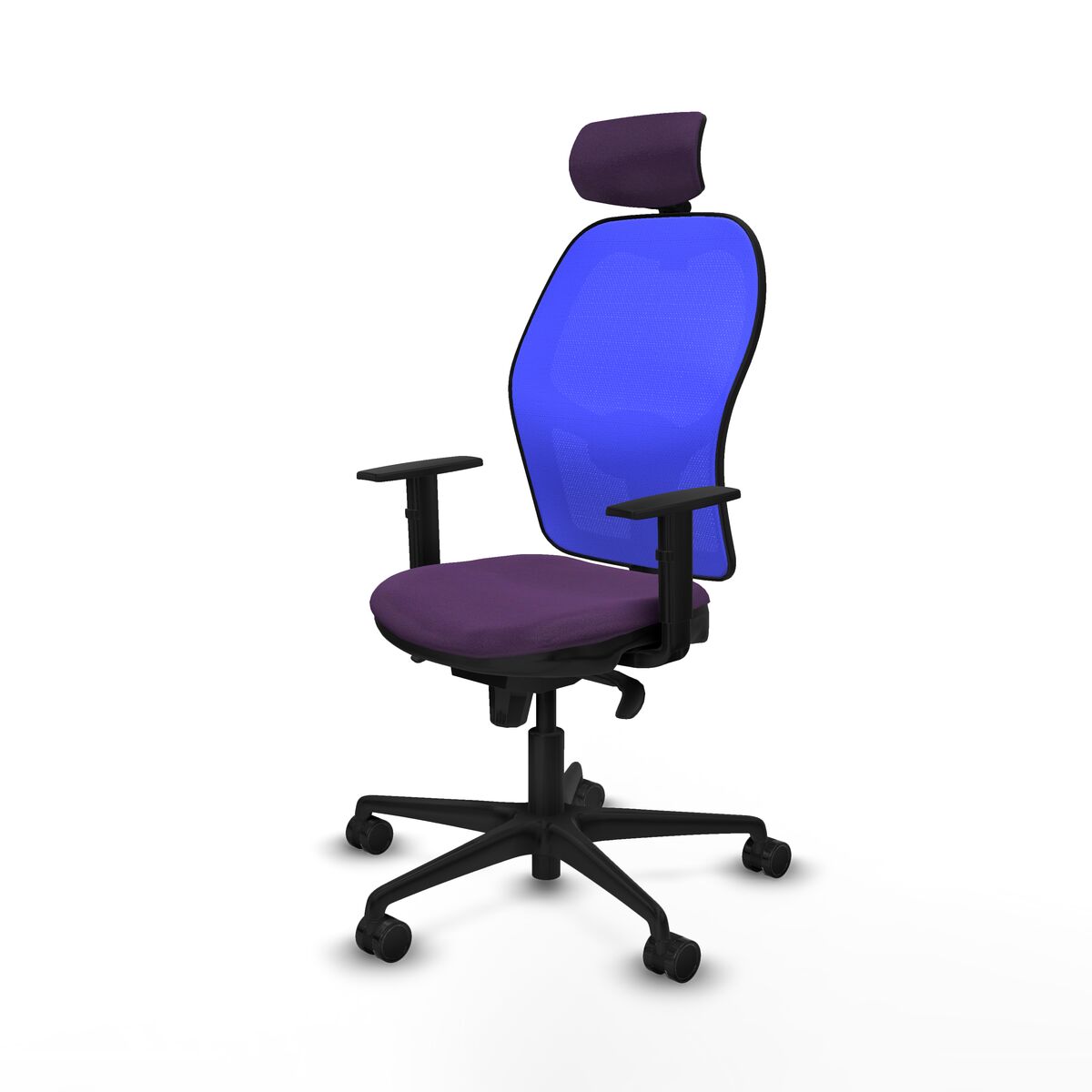 Silla de Oficina con Cabecero Piqueras y Crespo 1D036N2 Morado