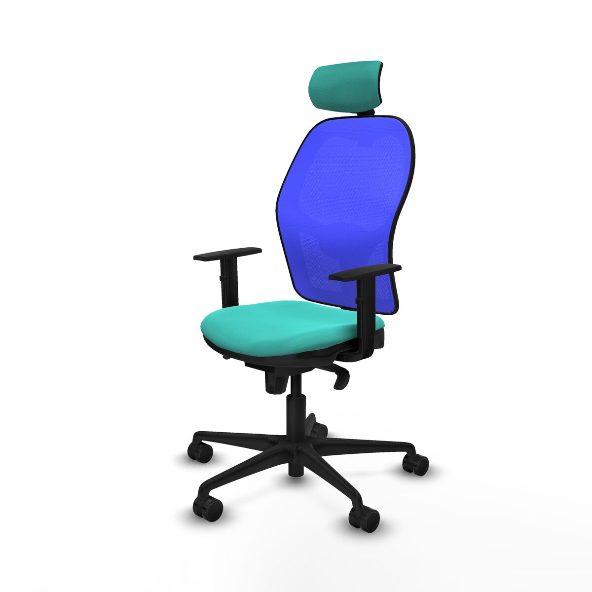 Silla de Oficina con Cabecero Piqueras y Crespo 1D036N2 Turquesa