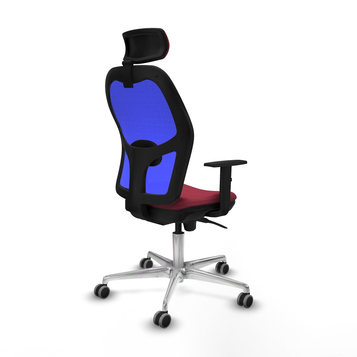 Silla de Oficina con Cabecero Piqueras y Crespo 1D086G2 Granate