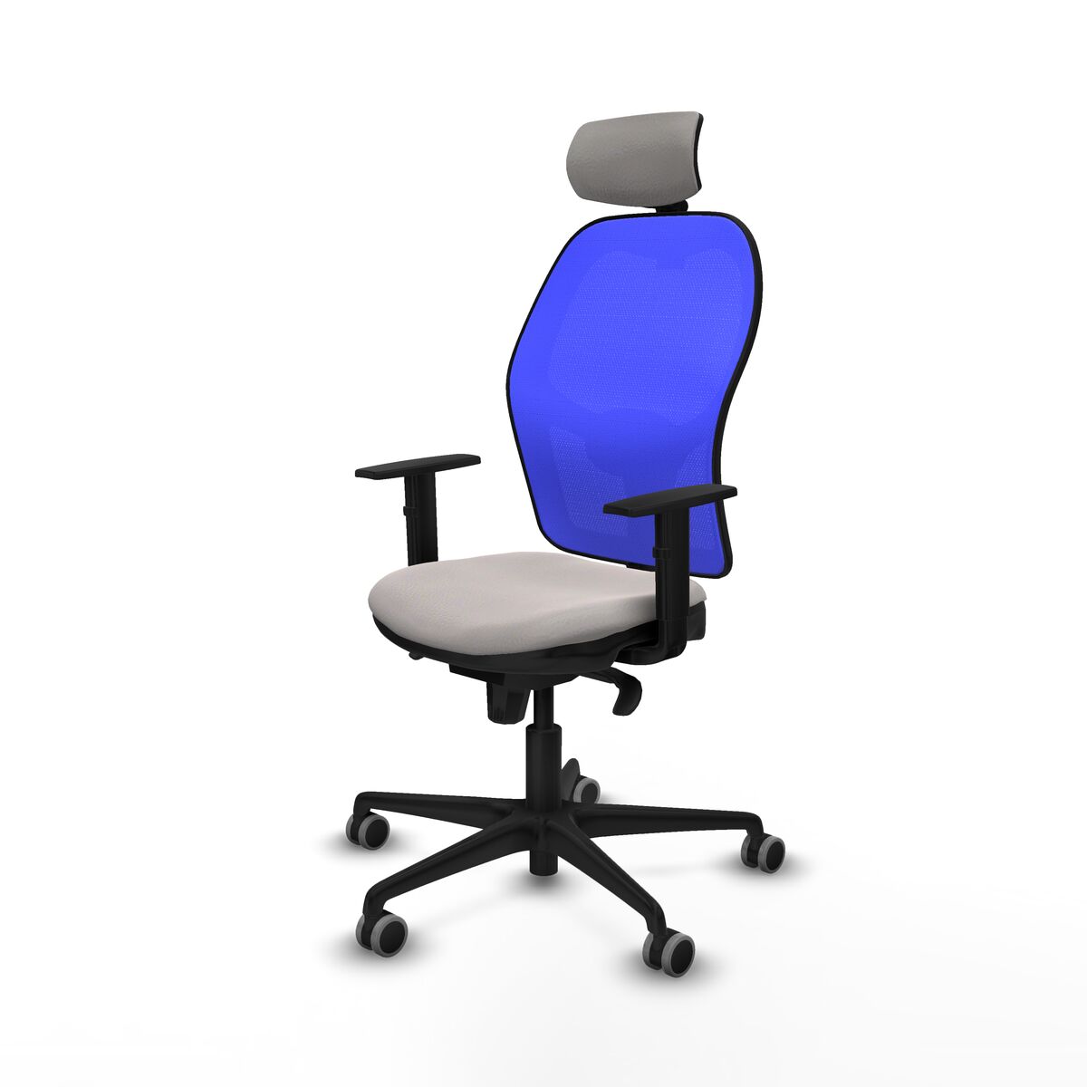 Silla de Oficina con Cabecero Piqueras y Crespo 1D036G2 Blanco