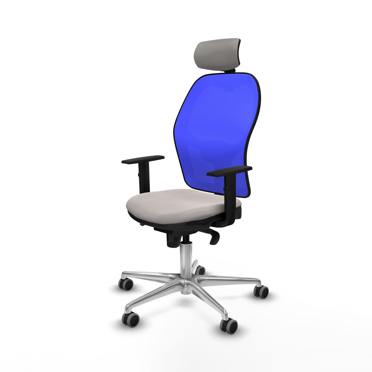 Silla de Oficina con Cabecero Piqueras y Crespo 1D086G2 Blanco