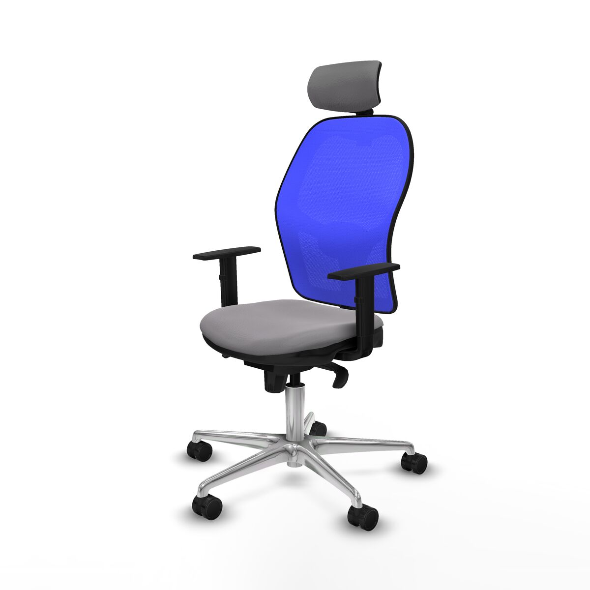 Silla de Oficina con Cabecero Piqueras y Crespo 1D086N2 Gris