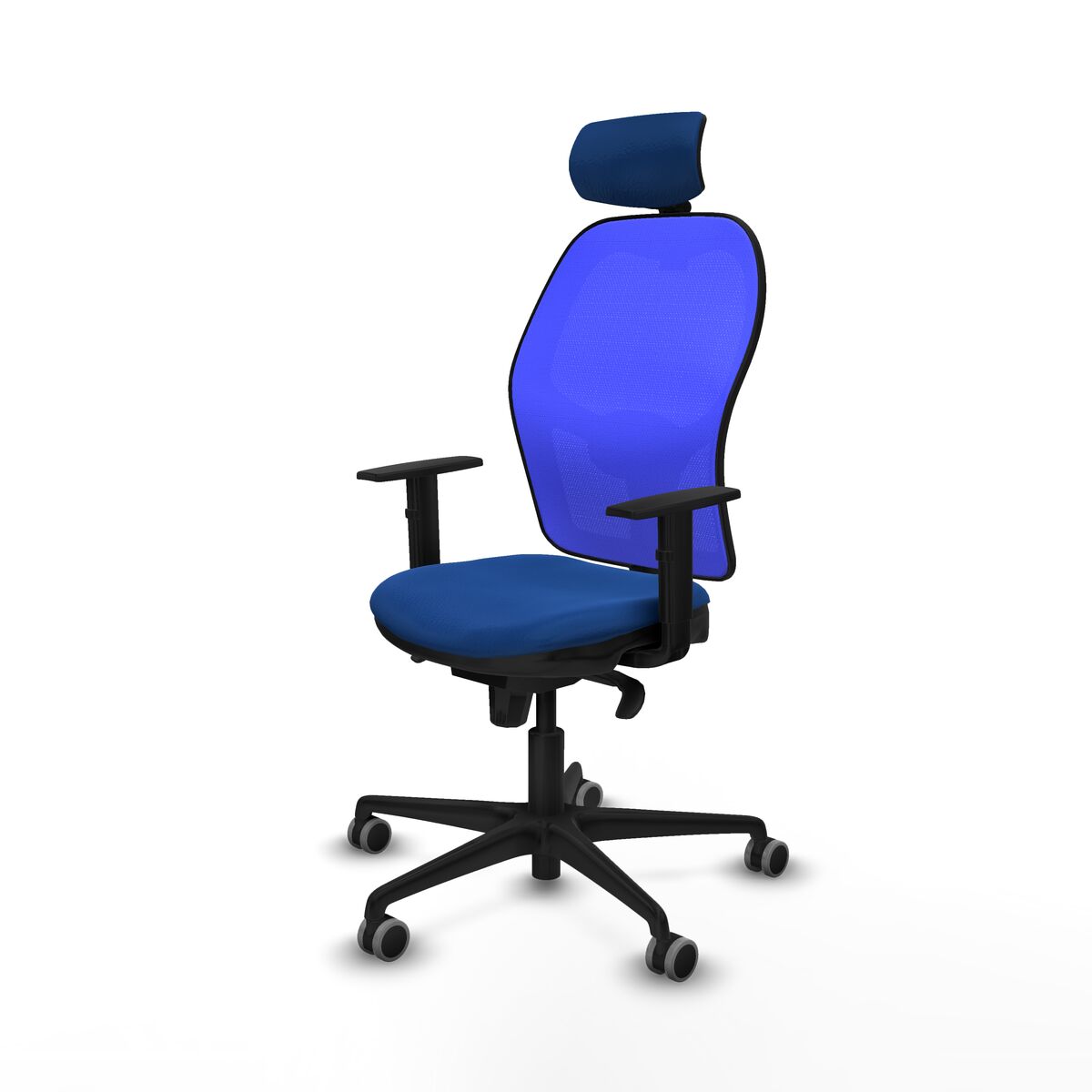 Silla de Oficina con Cabecero Piqueras y Crespo 1D036G2 Azul