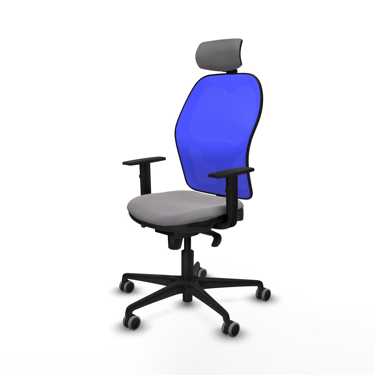 Silla de Oficina con Cabecero Piqueras y Crespo 1D036G2 Gris