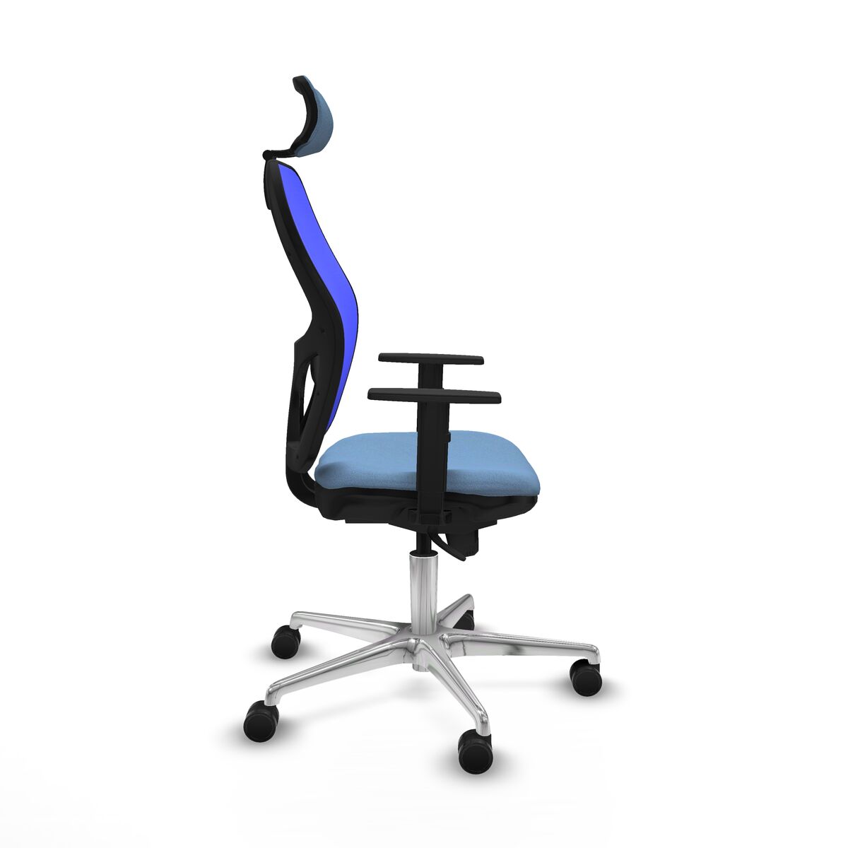 Silla de Oficina con Cabecero Piqueras y Crespo 1D086N2 Azul cielo
