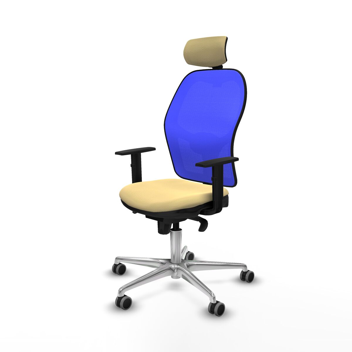 Silla de Oficina con Cabecero Piqueras y Crespo 1D086G2 Crema