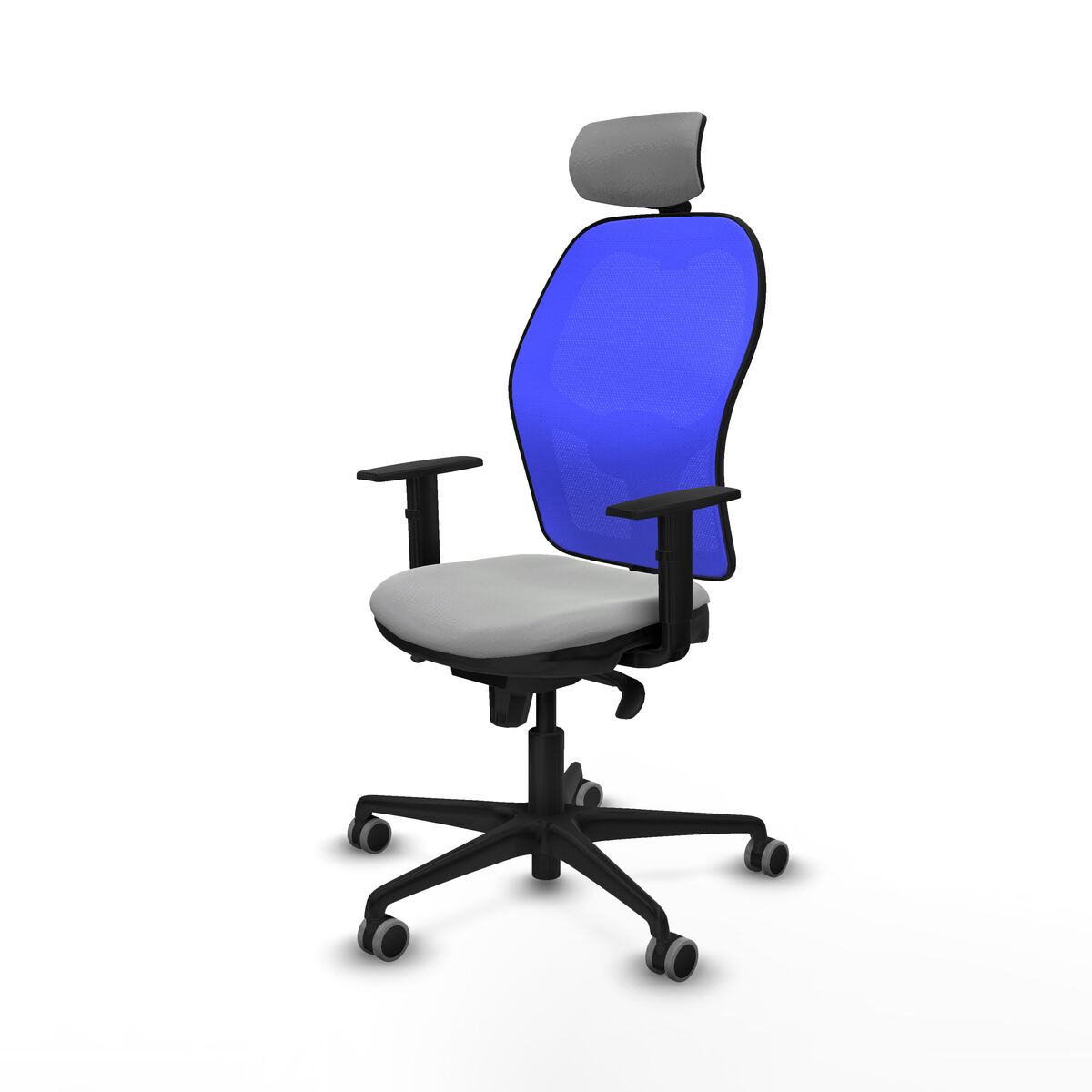 Silla de Oficina con Cabecero Piqueras y Crespo 1D036G2 Gris claro