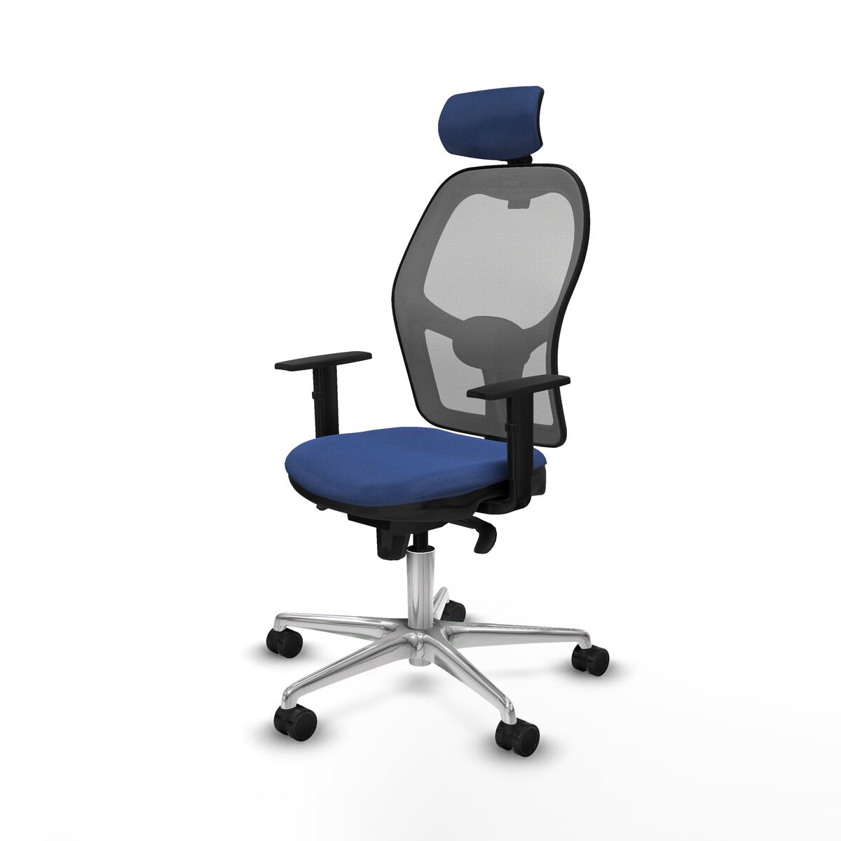 Silla de Oficina con Cabecero Piqueras y Crespo 1D086N2 Azul marino