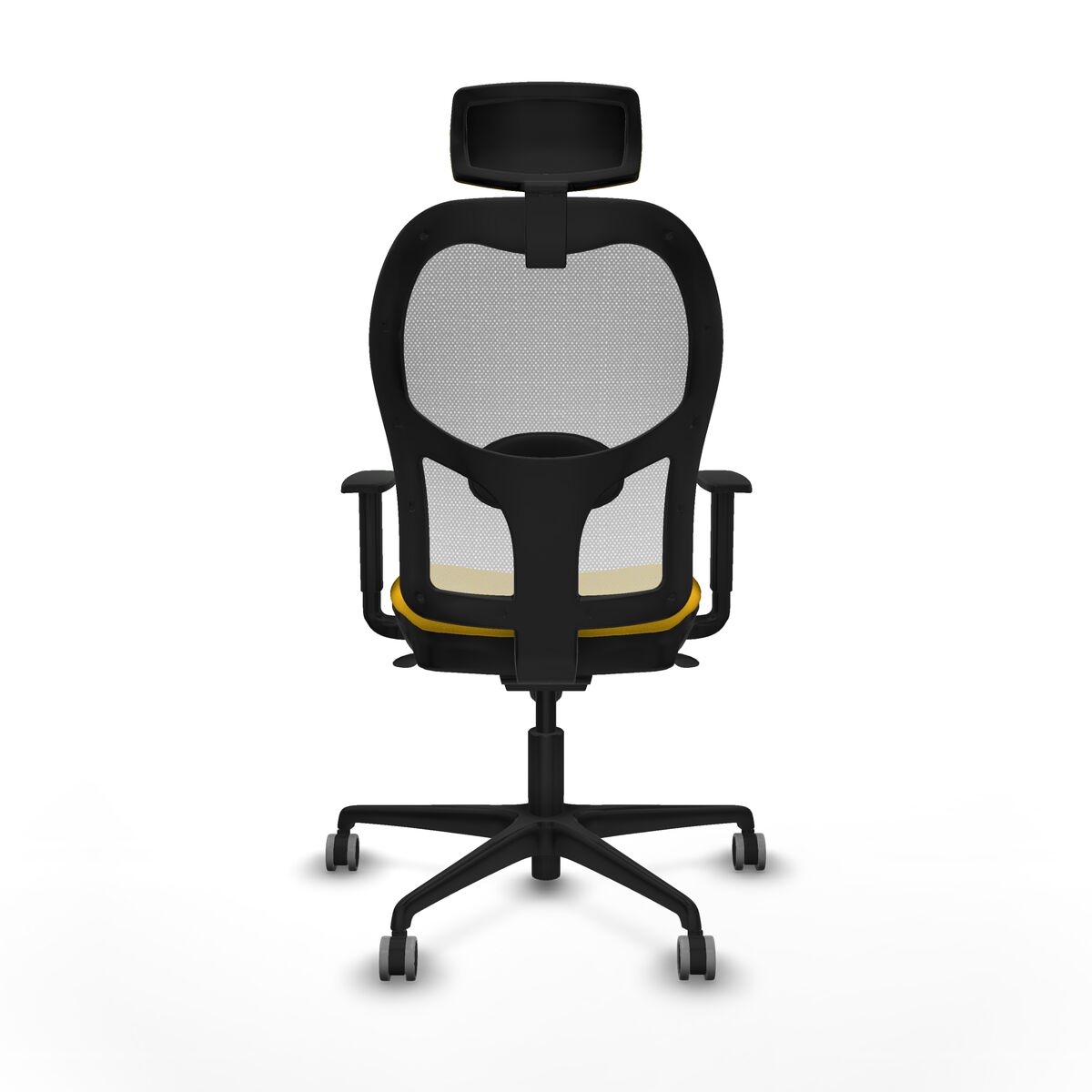 Silla de Oficina con Cabecero Piqueras y Crespo 1D036G2 Amarillo