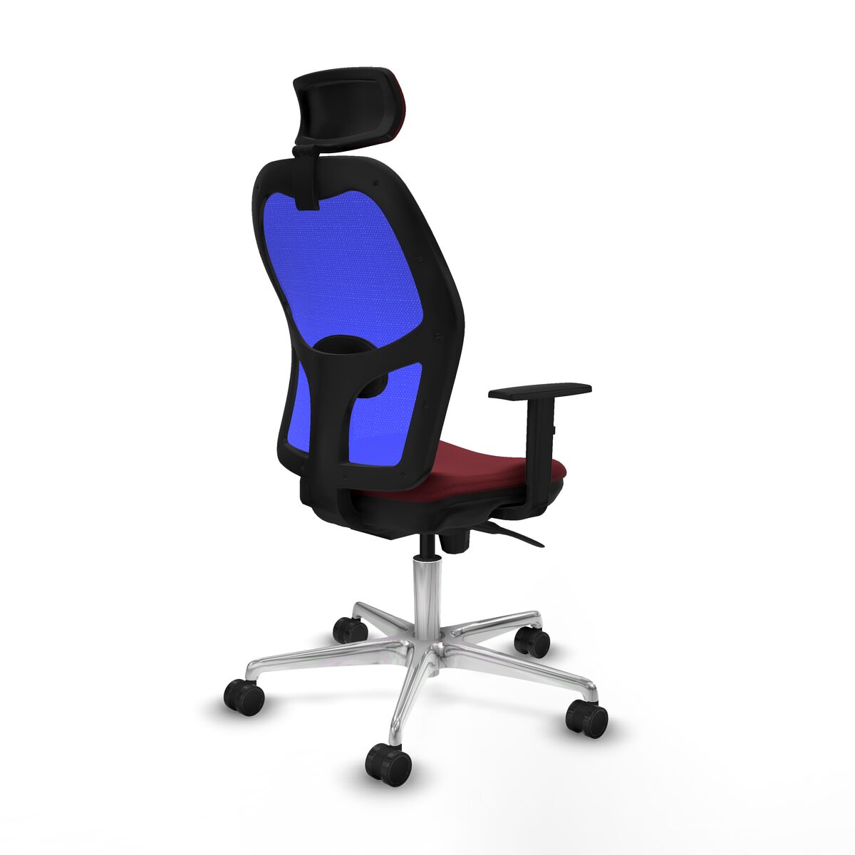 Silla de Oficina con Cabecero Piqueras y Crespo 1D086N2 Granate