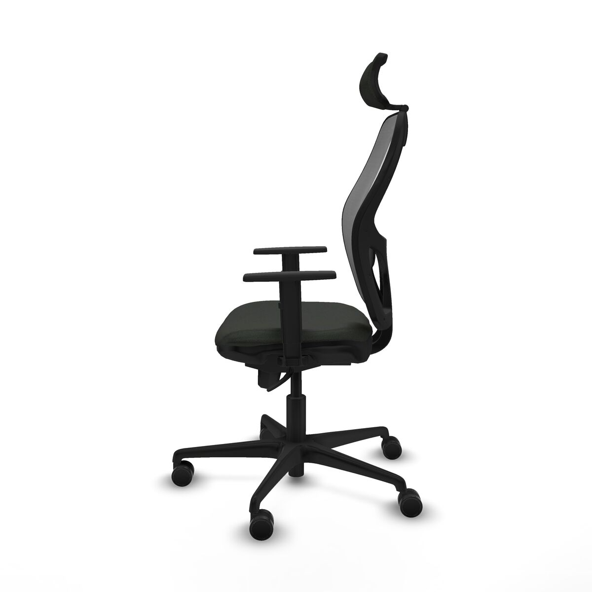 Silla de Oficina con Cabecero Piqueras y Crespo 1D036N2 Negro