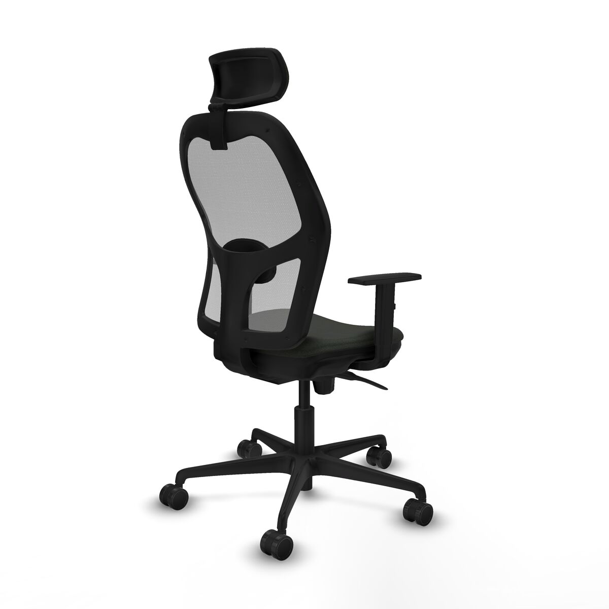 Silla de Oficina con Cabecero Piqueras y Crespo 1D036N2 Negro