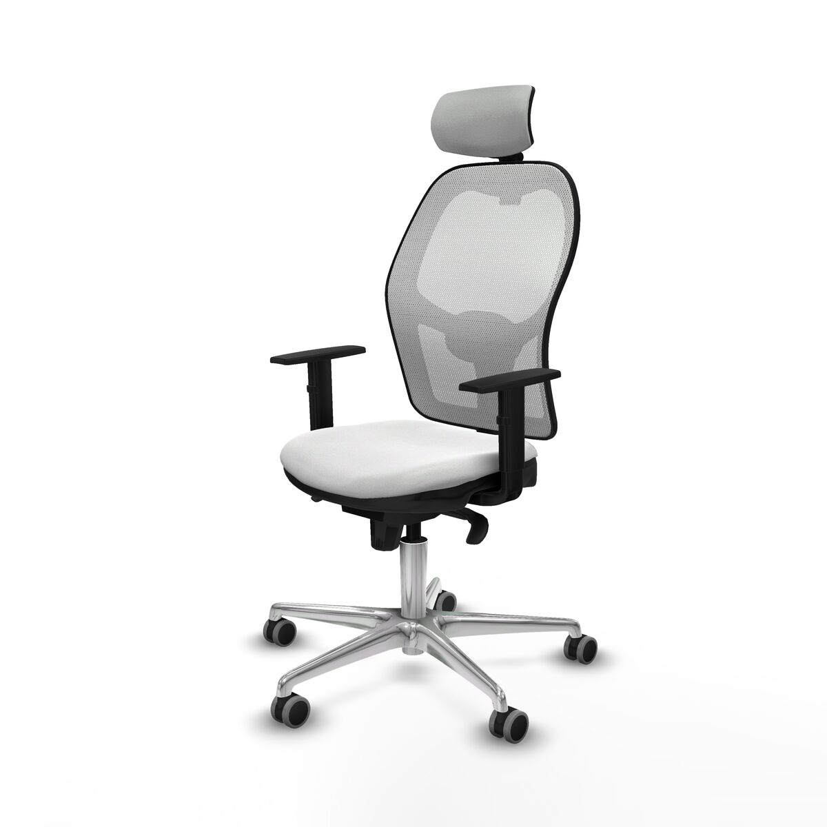 Silla de Oficina con Cabecero Piqueras y Crespo 1D086G2 Blanco