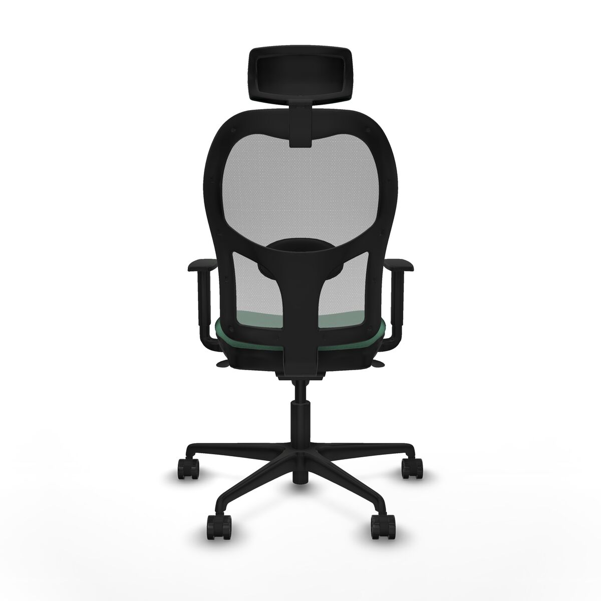 Silla de Oficina con Cabecero Piqueras y Crespo 1D036N2 Verde Esmeralda