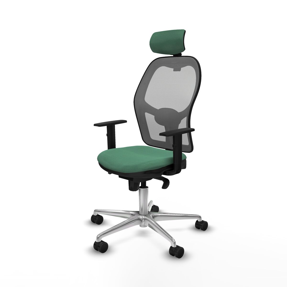 Silla de Oficina con Cabecero Piqueras y Crespo 1D086N2 Verde Esmeralda