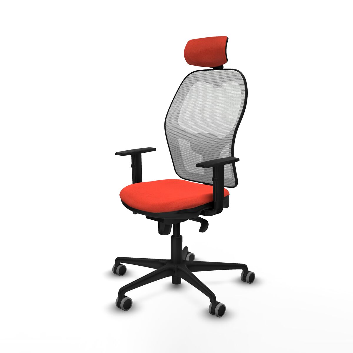 Silla de Oficina con Cabecero Piqueras y Crespo 1D036G2 Naranja Oscuro