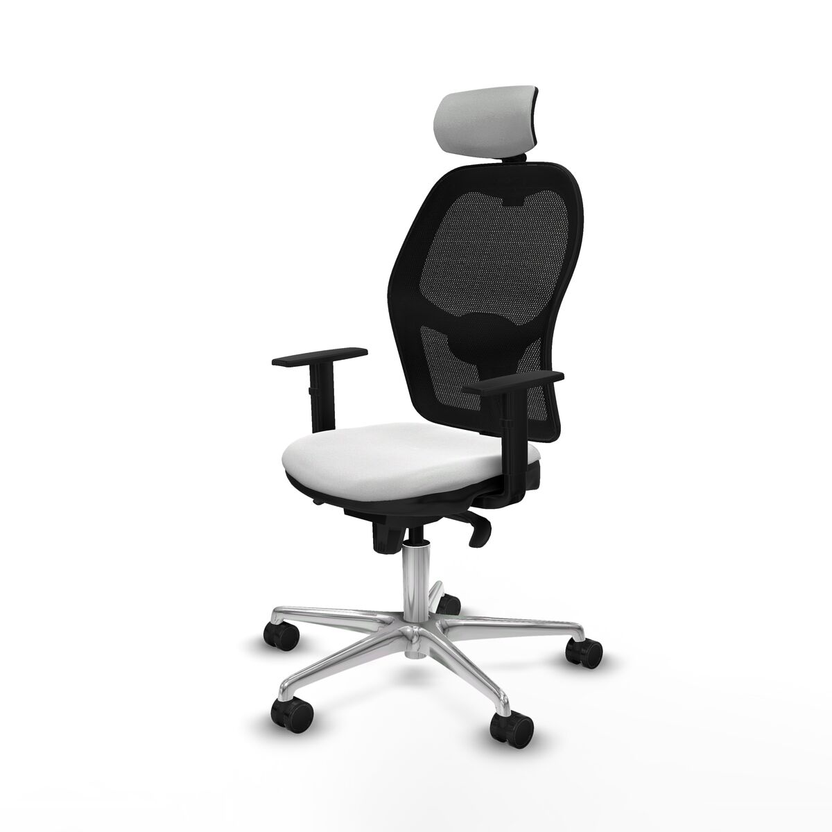 Silla de Oficina con Cabecero Piqueras y Crespo 1D086N2 Blanco