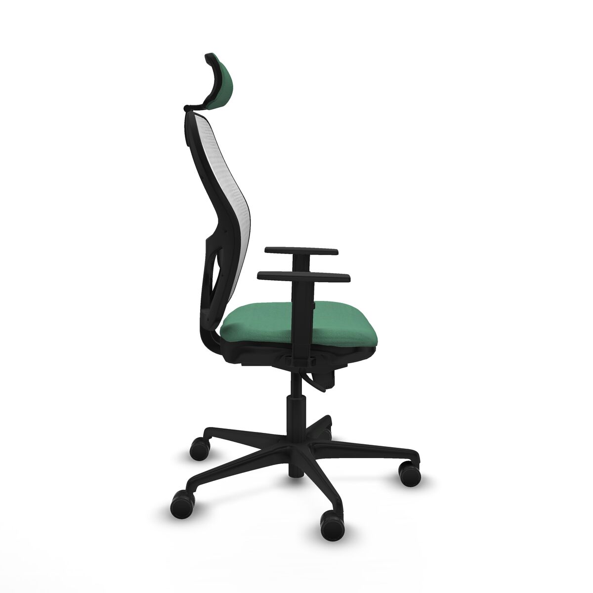 Silla de Oficina con Cabecero Piqueras y Crespo 1D036N2 Verde Esmeralda