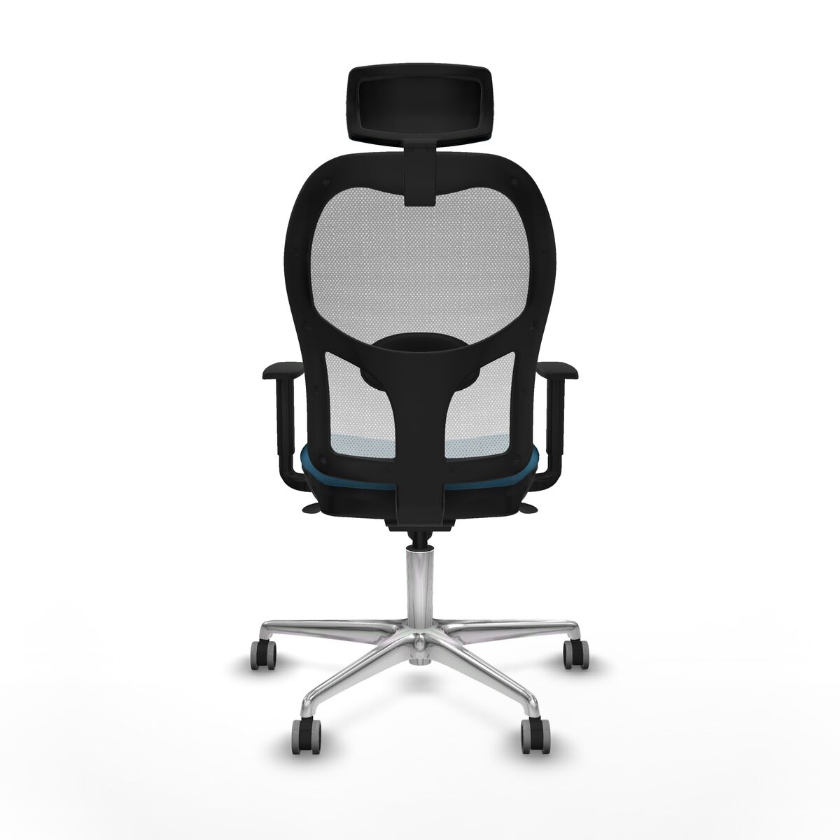 Silla de Oficina con Cabecero Piqueras y Crespo 1D086G2 Blanco Verde petróleo