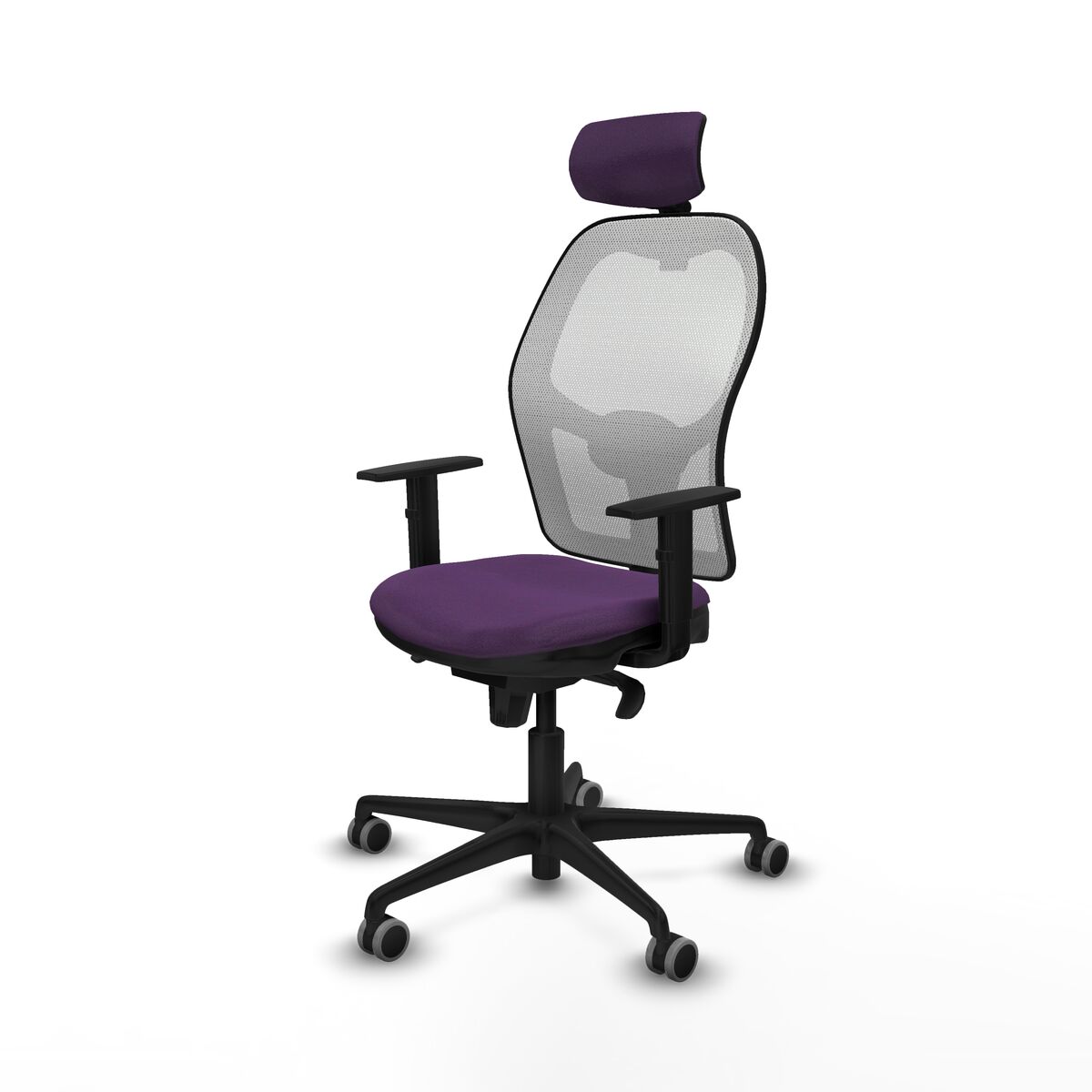Silla de Oficina con Cabecero Piqueras y Crespo 1D036G2 Morado