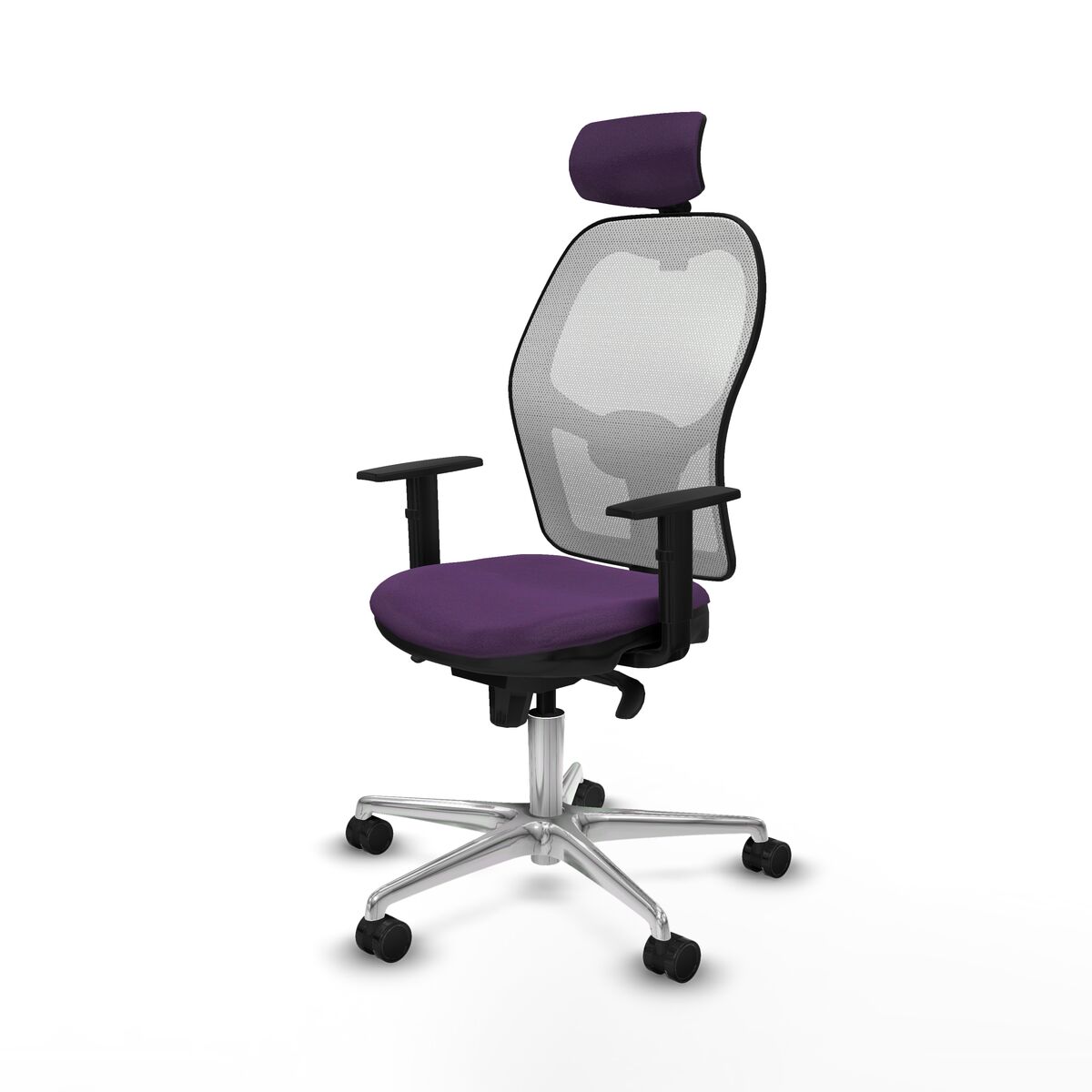 Silla de Oficina con Cabecero Piqueras y Crespo 1D086N2 Morado
