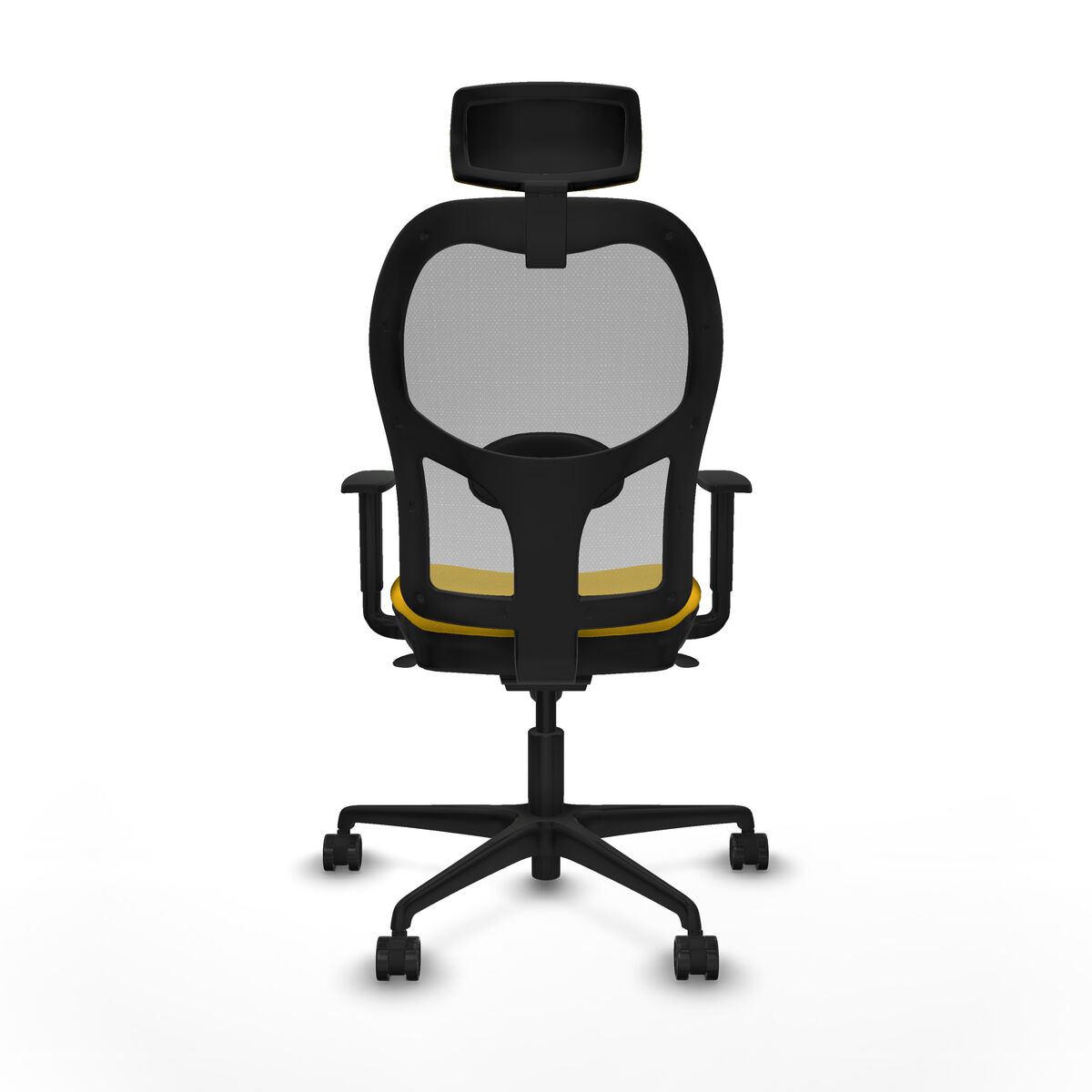 Silla de Oficina con Cabecero Piqueras y Crespo 1D036N2 Amarillo