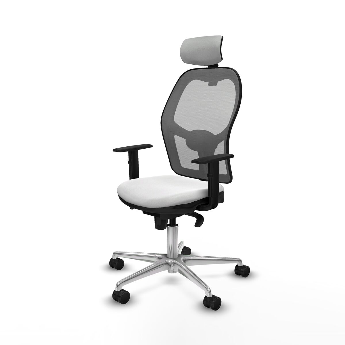 Silla de Oficina con Cabecero Piqueras y Crespo 1D086N2 Blanco