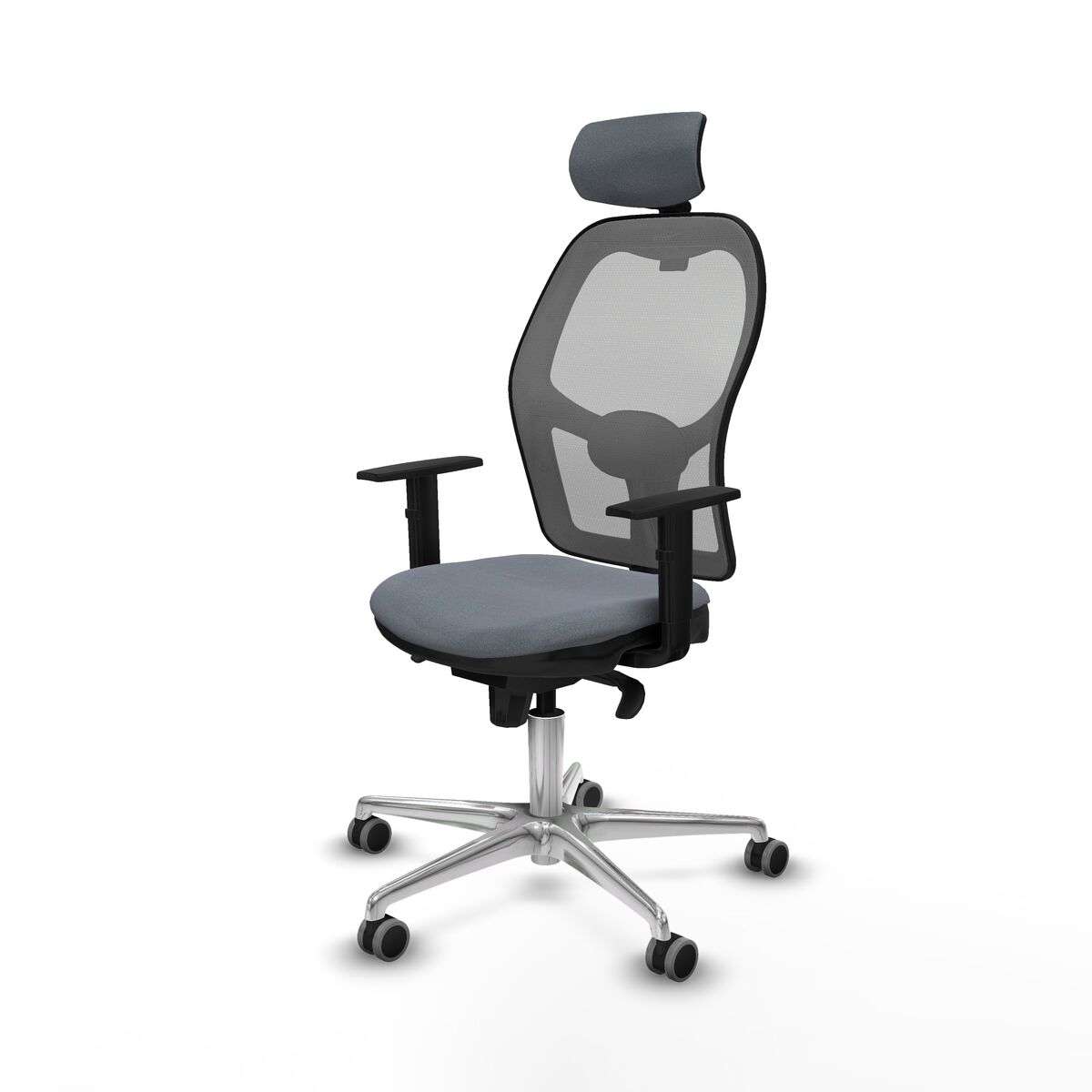 Silla de Oficina con Cabecero Piqueras y Crespo 1D086G2 Gris