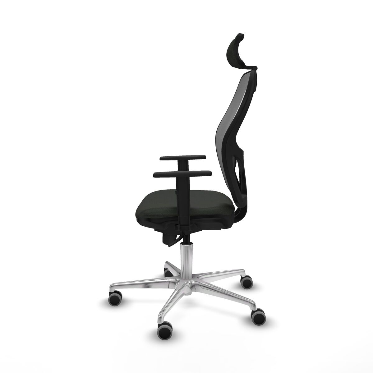 Silla de Oficina con Cabecero Piqueras y Crespo 1D086G2 Negro