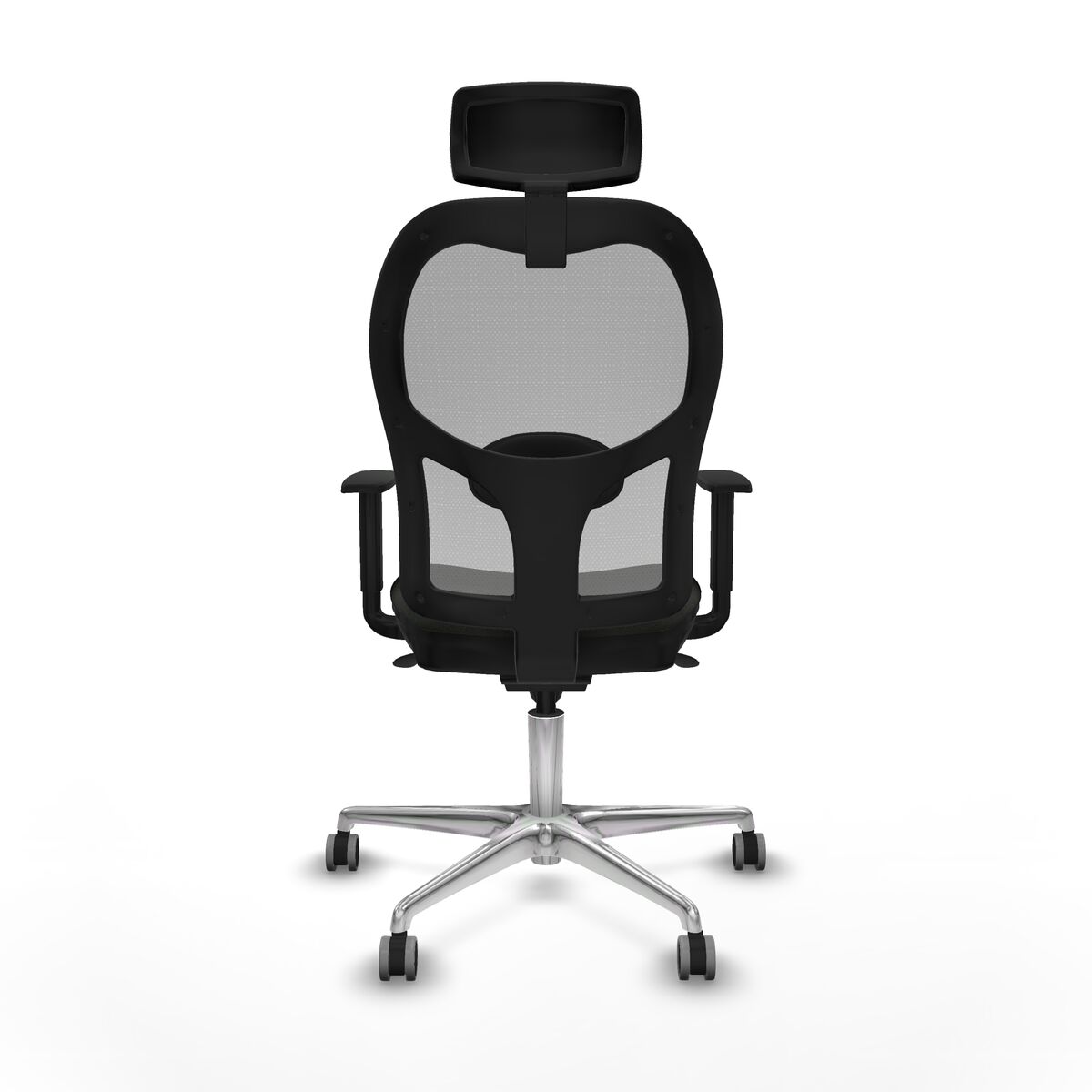 Silla de Oficina con Cabecero Piqueras y Crespo 1D086G2 Negro