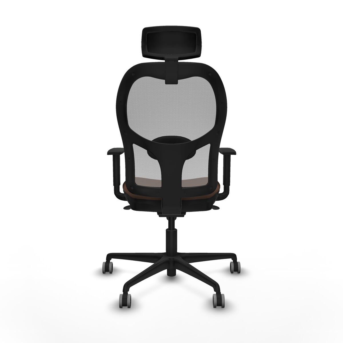 Silla de Oficina con Cabecero Piqueras y Crespo 1D036G2 Gris Marrón oscuro