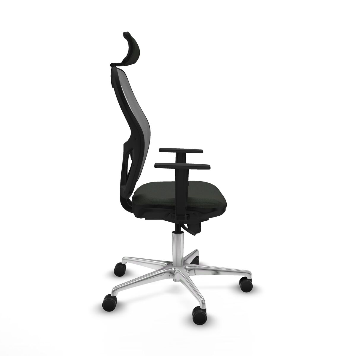 Silla de Oficina con Cabecero Piqueras y Crespo 1D086N2 Negro