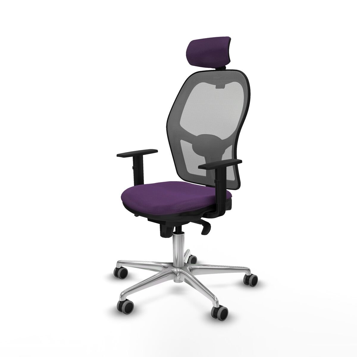 Silla de Oficina con Cabecero Piqueras y Crespo 1D086G2 Morado
