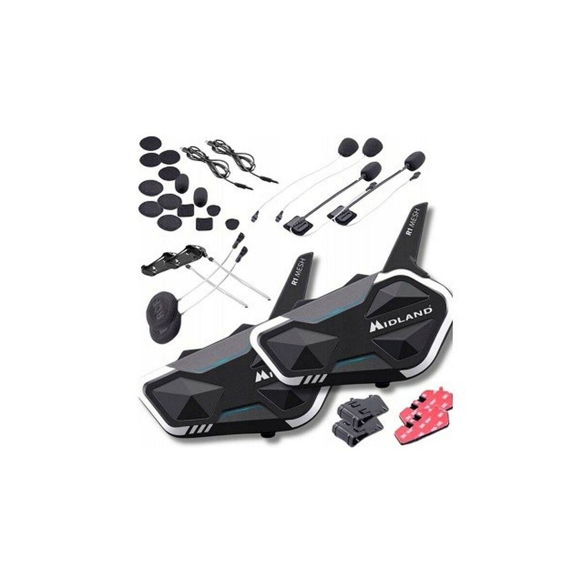 Auriculares Midland R1 MESH TWIN Negro (2 Unidades)