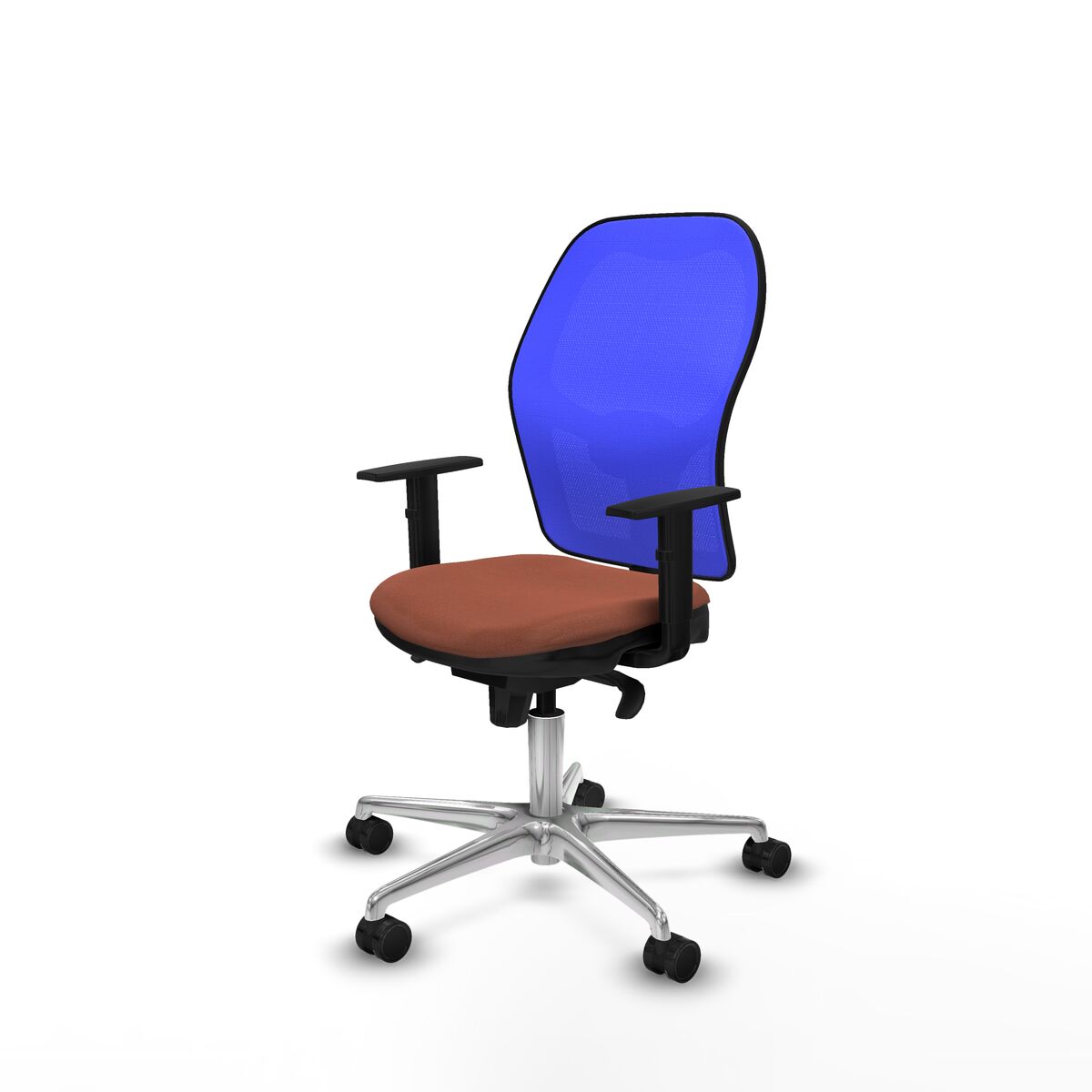 Silla de Oficina Piqueras y Crespo 1D086N0 Azul Marrón